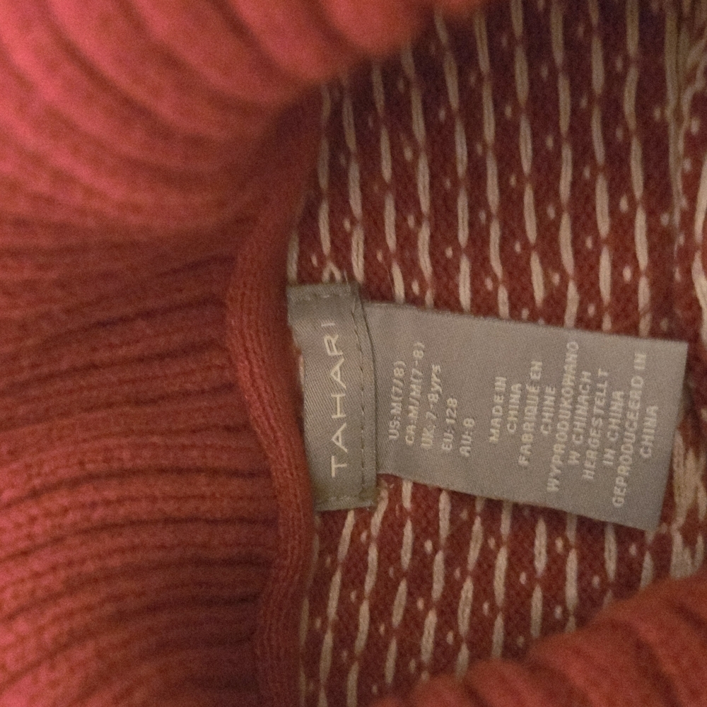 Tahari Holiday Sweater Unisex Size M - Picture 6 of 9